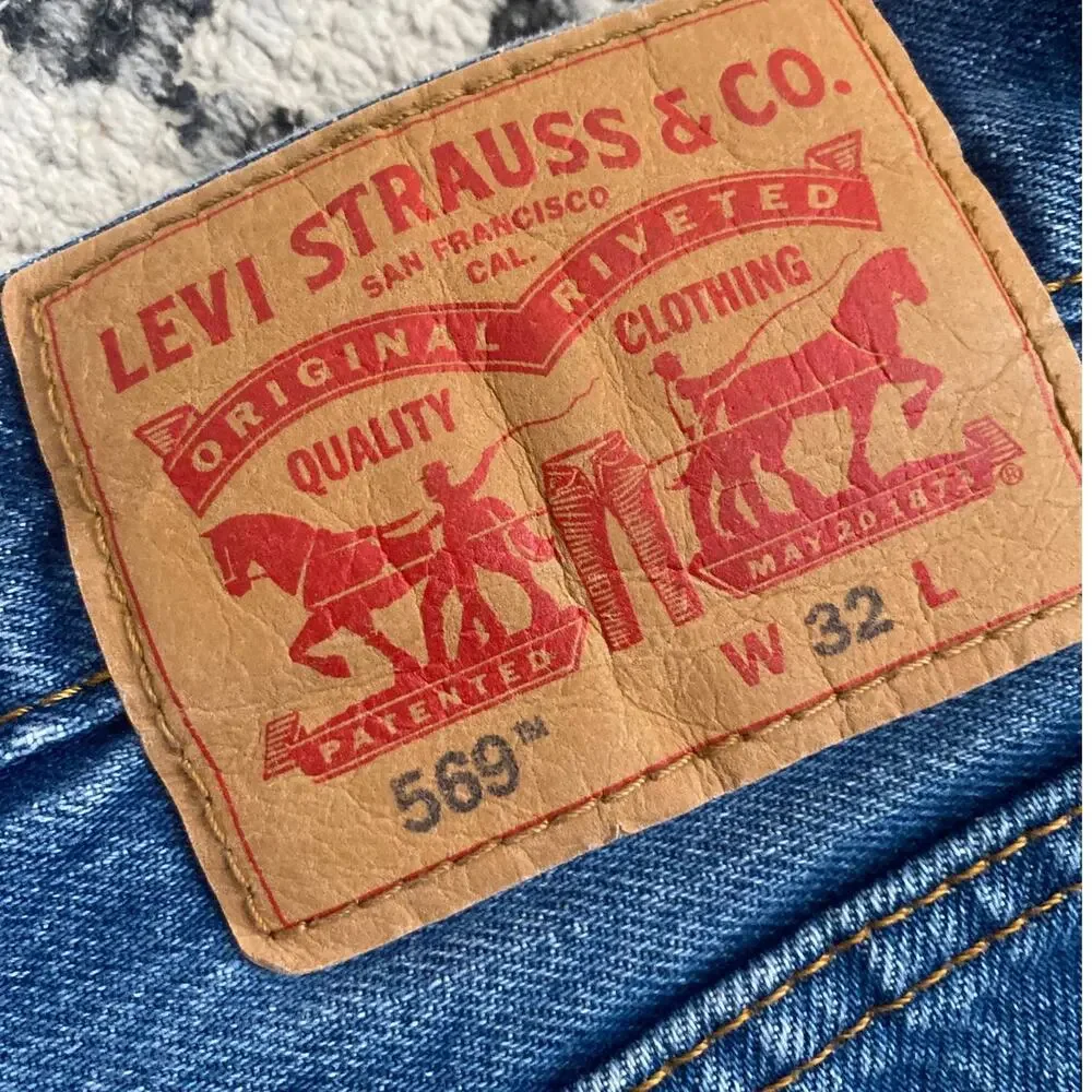 Levi’s 569 Loose Straight Denim Shorts Jorts Men’s W32 Medium Wash